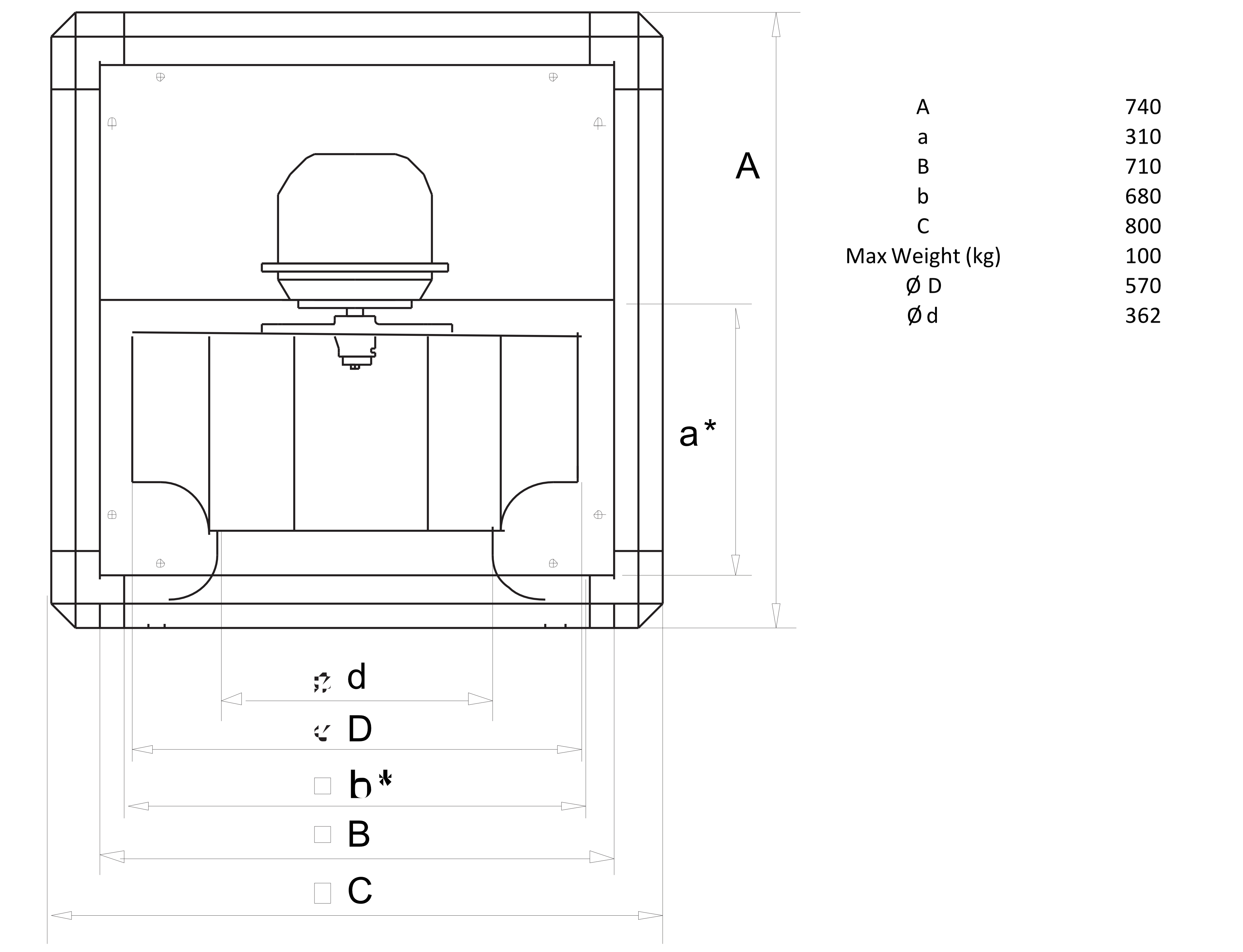 Estoc targe (Powewrbox) 80-560-3 drawing