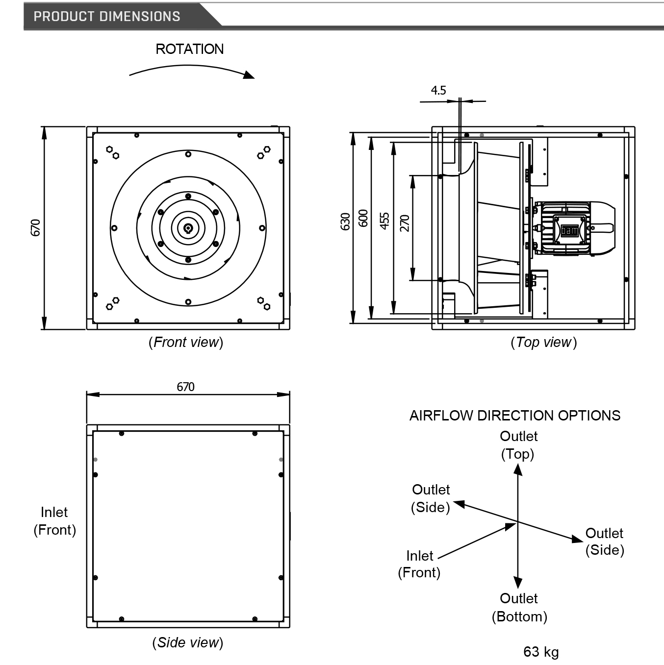 Powerbox 3 67-400-1 Dimensions