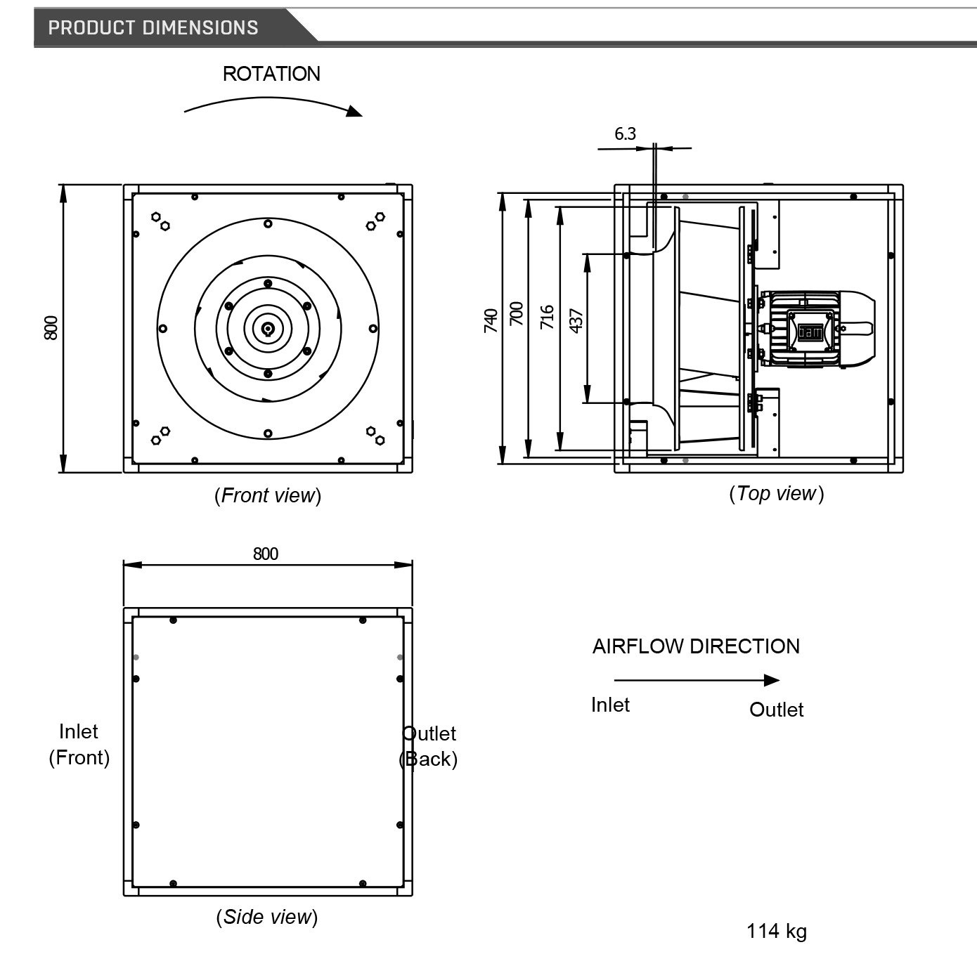 Powerbox 3-80-630-3 Dimensions