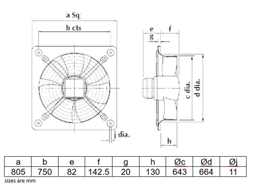 ESP630 Dimensions