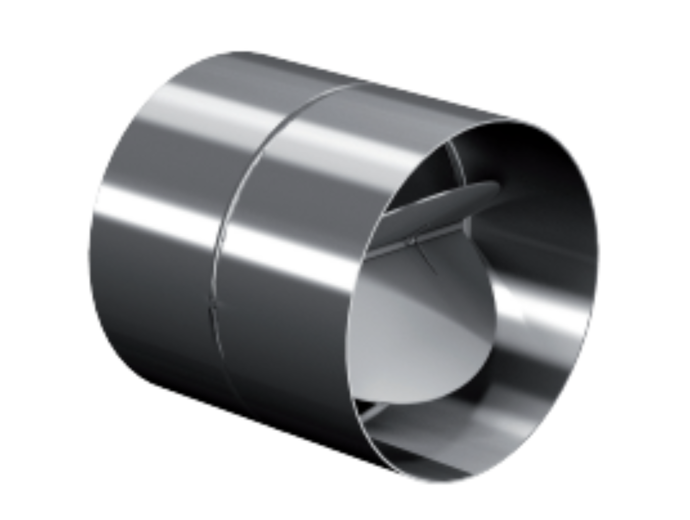 BS125000 : Tube Fan Air-Operated Damper  - Size 125