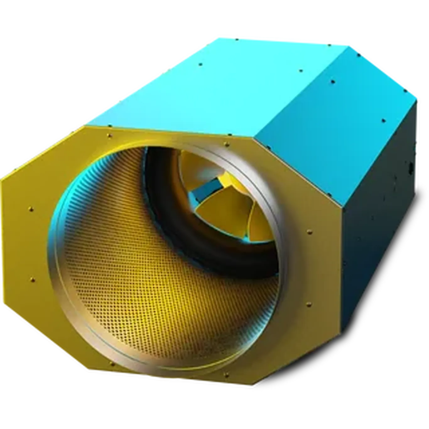 158001 : Ruck 400mm EMI Acosutic Inline Mixed Flow Silent Tube Fan with Sound Insulation 1ph  EMI 400 E4M 120W O 01