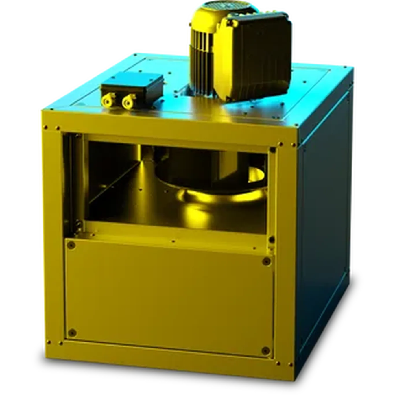 146152 : RUCK MPC T 225mm Centrifual Box Fan with Motor out of the Airstream 1ph with EC Motor, Straight through Airflow MPC 225 EC TI 30