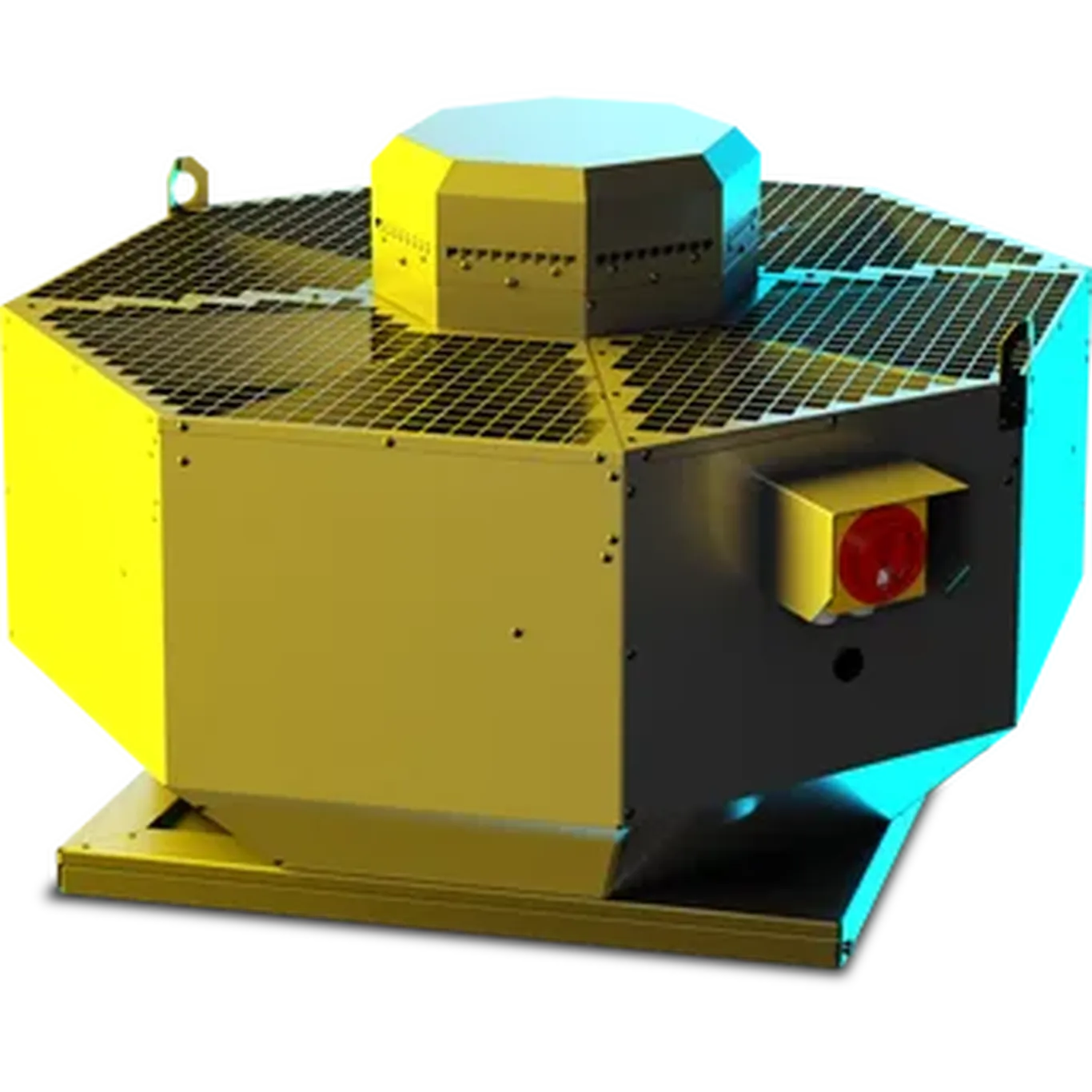 163346 : RUCK DVL 450mm 3ph Vertical Discharge Centrifugal Fan with EC Motor, Isolator and Hinged Housing for Top Access DVL 450 EC RK 01