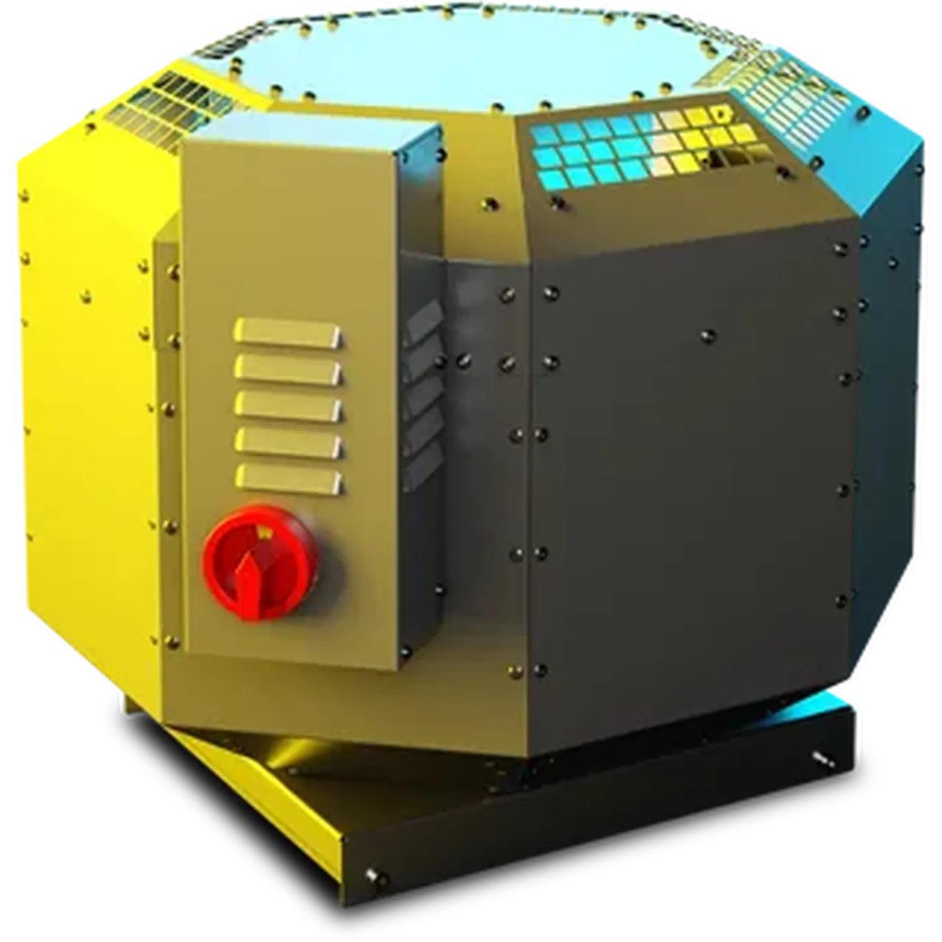 145039 : RUCK DVNI 355mm 3ph Vertical Discharge Centrifugal Fan with Motor Out of The Airstream with Sound Insolation DVNI 355 D4 30