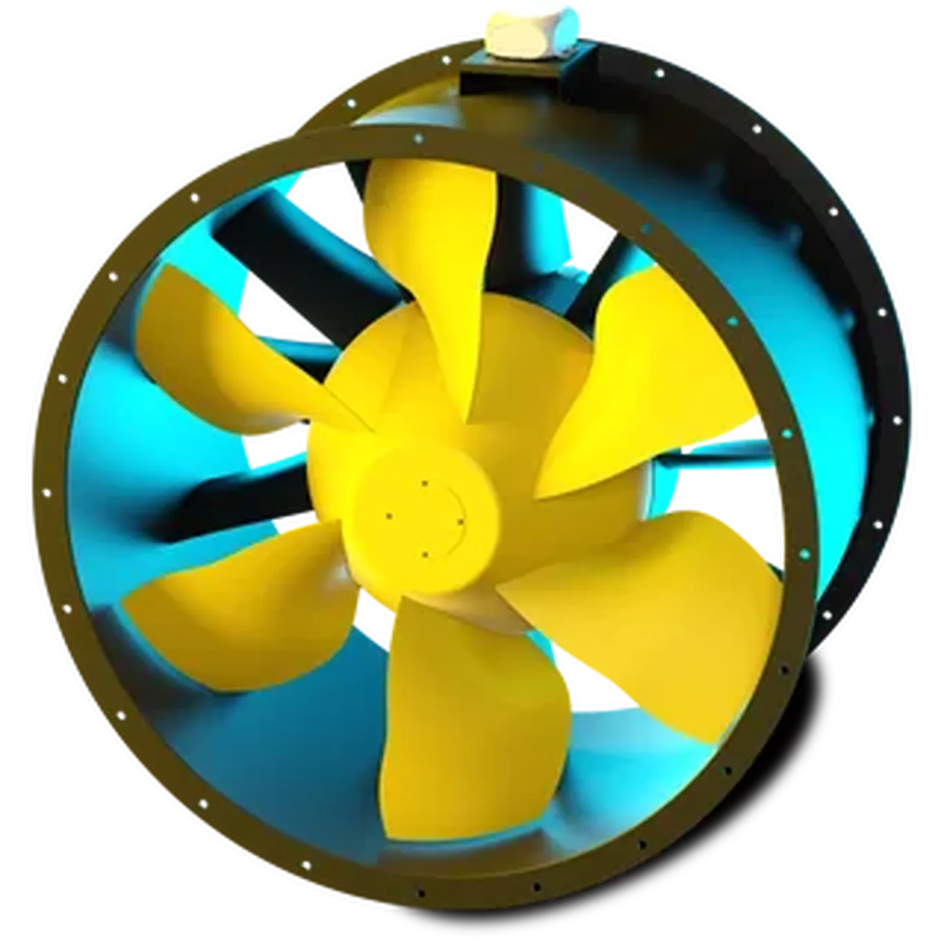 162530 : RUCK AL 800mm 4pole 3ph Inline Cased Fan  AL 800 D4 04