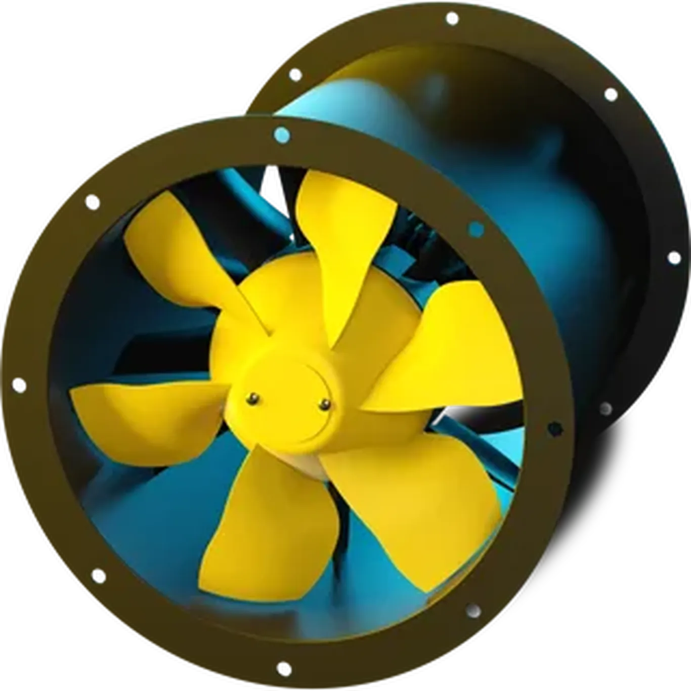 154093 : RUCK AL 400mm 2pole 3ph Inline Cased Fan with EC Motor AL 400 EC 01