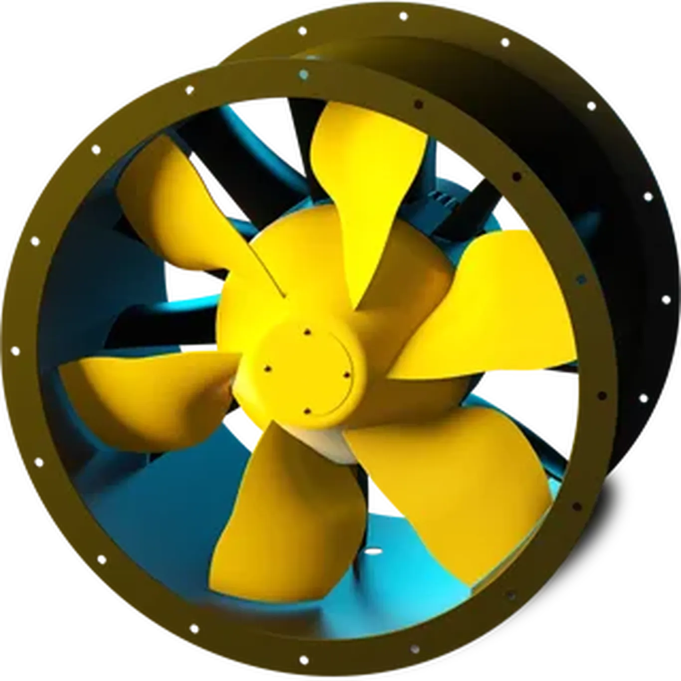 154716 : RUCK AL 710mm 6pole 3ph Inline Cased Smoke Fan, F400 (400-deg C for 2hours) AL 710 D6 F4 01