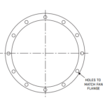 Air Operated Damper - 710 (Horizontal) 710mm diameter