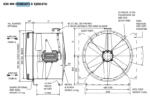 63JM/20/4/6/22-deg 4pole 3ph Long Cased Axial Fan