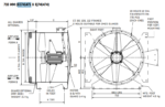 71JM/20/4/6/30-deg 4pole 3ph Long Cased Axial Fan