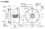 80JM/25/4/9/28-deg 4pole 3ph Long Cased Axial Fan