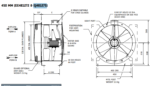 45JM/20/2/6/34-deg 2pole 3ph Long Cased Axial Fan