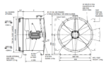 63JM/25/2/3/22-deg 2pole 3ph Long Cased Axial Fan