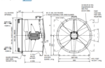 63JM/20/4/6/36-deg 4pole 3ph Long Cased Axial Fan