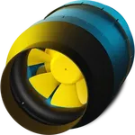 Ruck 125mm ETAMASTER EC Inline Mixed Flow Fan 1ph with EC Motor EM 125L EC 01