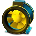 Ruck 315mm ETAMASTER EC Inline Mixed Flow Fan 1ph with EC Motor EM 315 EC 01