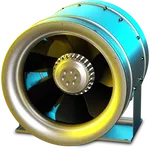 Ruck 250mm ETALINE Inline Mixed Flow Fan 1ph EL 250 E2 01