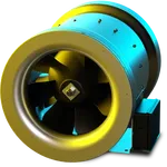 Ruck 315mm ETALINE Inline Mixed Flow Fan 1ph EL 315 E2 03