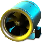 Ruck 315mm ETALINE Inline Mixed Flow Fan 1ph EL 315 E2 10