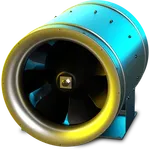 Ruck 250mm ETALINE Inline Mixed Flow Fan 3ph EL 250 D2 01