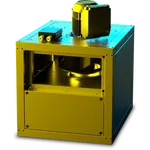 RUCK MPC T 250mm Centrifual Box Fan with Motor out of the Airstream 1ph with EC Motor, Straight through Airflow MPC 250 EC TI 30