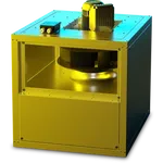 RUCK MPC T 355mm Centrifual Box Fan with Motor out of the Airstream 1ph with EC Motor, Straight through Airflow MPC 355 EC TI 30