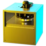 RUCK MPC T 500mm Centrifual Box Fan with Motor out of the Airstream 3ph with EC Motor, Straight through Airflow MPC TI 500 EC I K 01