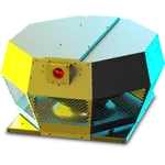 RUCK DHA 450mm 1ph Horizontal Discharge Centrifugal Fan with EC Motor and Isolating Switch DHA 450 EC O R 01