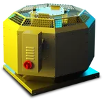 RUCK DVN 355mm 3ph Vertical Discharge Centrifugal Smoke Fan with Motor Out of The Airstream, F400 (400-deg C for 2hours)  DVN 355 D4 F4 30