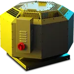 RUCK DVNI 250mm 3ph Vertical Discharge Centrifugal Smoke Fan with Motor Out of The Airstream with Sound Insolation, F400 (400-deg C for 2hours)  DVNI 250 D2 F4 30