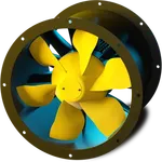 RUCK AL 630mm 4pole 3ph Inline Cased Fan  AL 630 D4 01