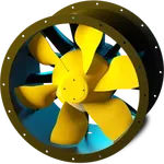 RUCK AL 710mm 4pole 3ph Inline Cased Smoke Fan, F400 (400-deg C for 2hours) AL 710 D4 F4 01