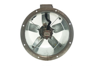 40JM/16/4/5/40/1Ph Long cased axial flow extract fan by Flakt Woods