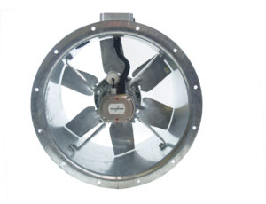50JM/20/4/6/32/1Ph Long cased axial flow extract fan by Flakt Woods