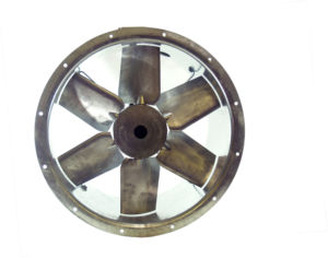 63JM/20/4/6/20/3Ph Long cased axial flow extract fan by Flakt Woods