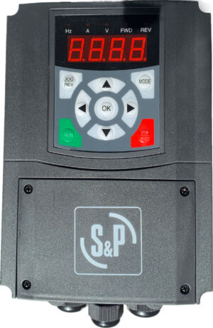S&P UK Ventilation Digital VFD 1ph>3ph 2.2kW 10A IP54 Inverter Speed Controller, Soler and Palau single phase in and three phase out Inverter