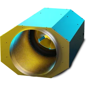 Ruck 400mm EMI Acosutic EC Inline Mixed Flow Silent Tube Fan with Sound Insulation 1ph with EC Motor EMI 400 EC 750W O 01