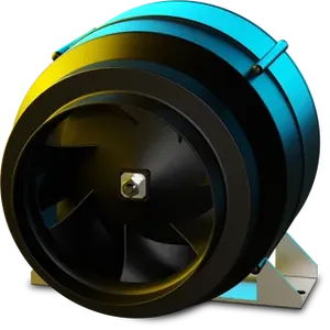 Ruck 160mm ETALINE Inline Mixed Flow Fan 1ph EL 160L E2M 01