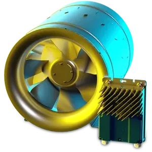 Ruck 450mm ETALINE EC Inline Mixed Flow Fan 3ph with EC Motor   EL 450 EC O 01